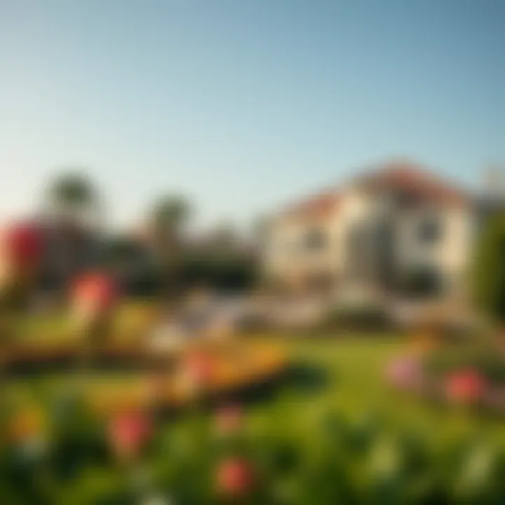 Serene Landscaped Gardens Surrounding Luxury Villas Scenic view of villa with landscaped garden