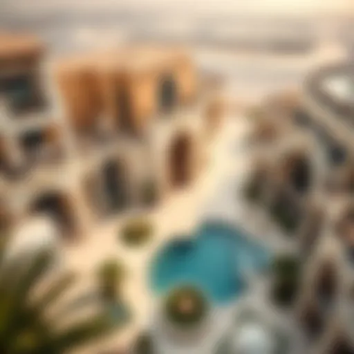 Aerial view of luxury properties in the UAE