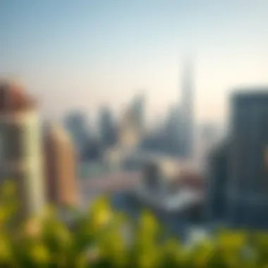 Aerial view of Dubai's skyline showcasing architectural diversity