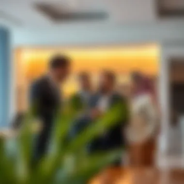 Real estate professionals engaging in a strategic discussion