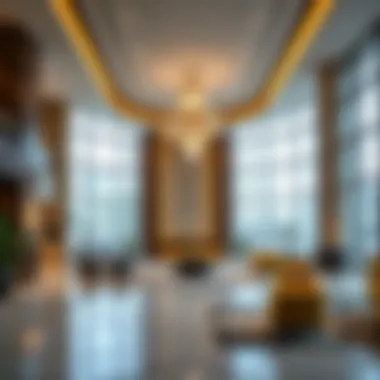 Lobby of The One Hotel JVC Luxurious lobby area of The One Hotel JVC with elegant design