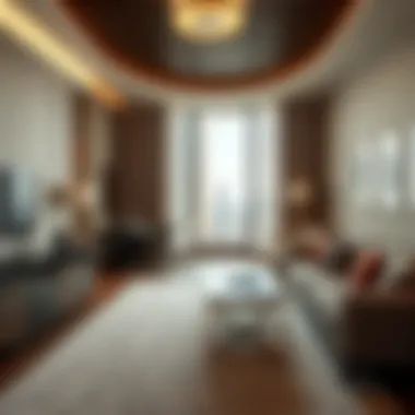 Room Interior of The One Hotel JVC Sophisticated room interior displaying upscale amenities