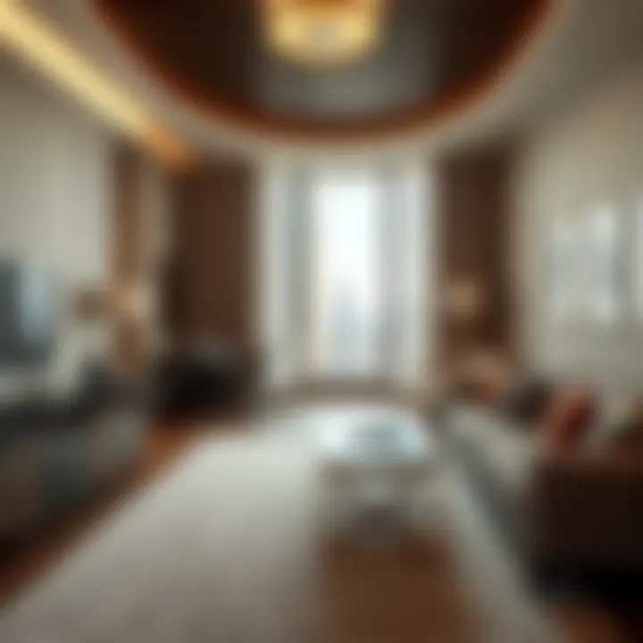 Room Interior of The One Hotel JVC Sophisticated room interior displaying upscale amenities