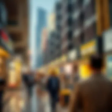 A bustling real estate market with investors