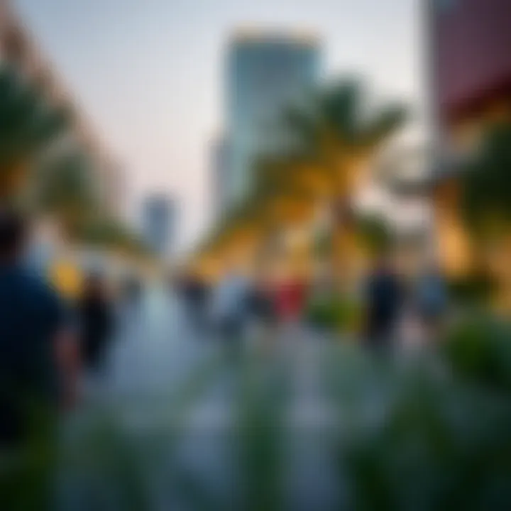 Community events taking place in Town Square Dubai Park, bringing residents together.
