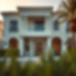 Luxurious villa exterior in Al Warqa
