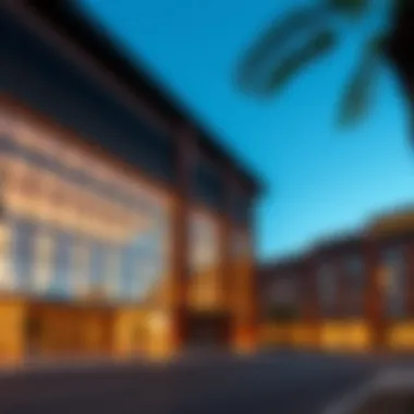 Architectural design of Warsan Building showcasing modern aesthetics