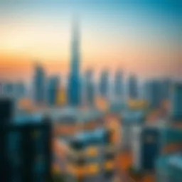 Aerial view of Dubai skyline showcasing modern architecture