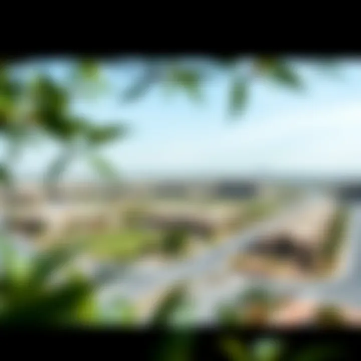 Landscape view of Jumeirah Village Circle, emphasizing the location of Westwood Grande