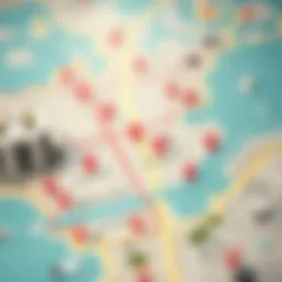 Map highlighting Makani number locations in Dubai