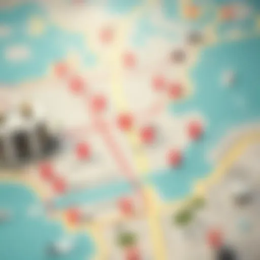 Map highlighting Makani number locations in Dubai