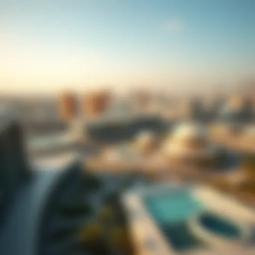 Panoramic view of Madinet Zayed showcasing its modern architecture and urban layout