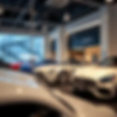 Luxury Automotive Experience in Motor City Showroom highlighting luxury cars in the automotive sector of Motor City