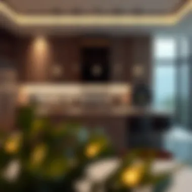 Sleek Open Kitchen Concept Open kitchen concept with stylish finishes