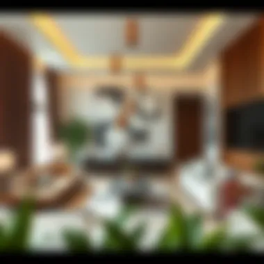 Modern Apartment Luxury An elegant interior of a modern apartment showcasing luxury decor