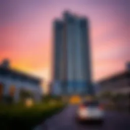 Stunning architectural view of Oasis Tower 2 showcasing its modern design