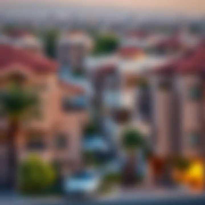 Vibrant neighborhood in Dubai with thriving community atmosphere