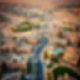 Aerial view of Qattara Al Ain showcasing residential developments