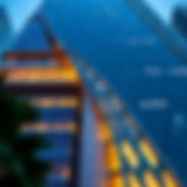Unique Façade Design Close-up of the unique façade that defines the architectural style of the new landmark