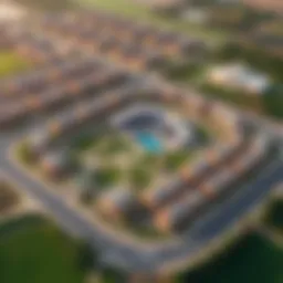 Aerial view of Arabian Ranches 3 showcasing the expansive layout and green spaces