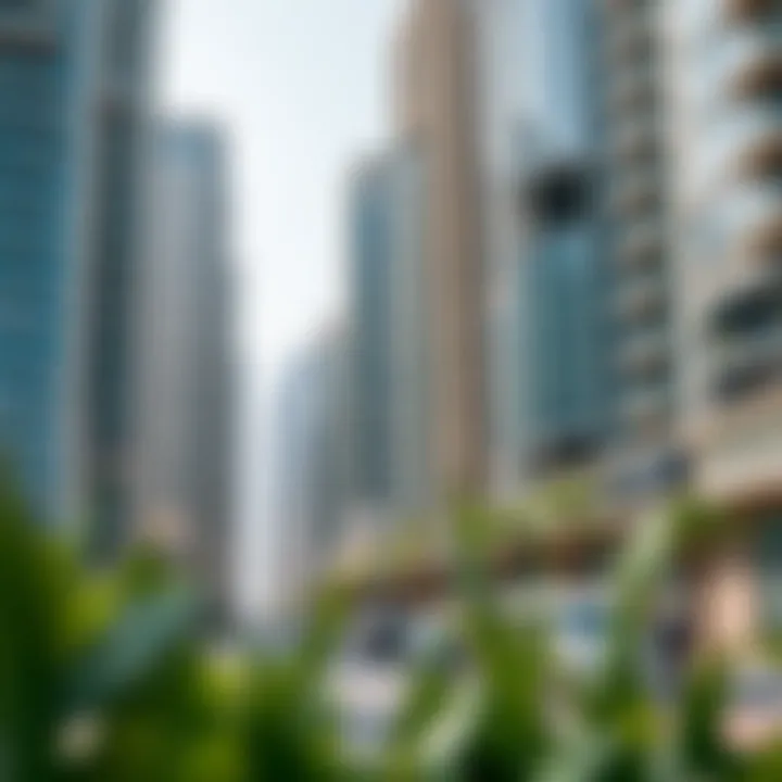 Vibrant real estate market in Dubai with high-rise buildings