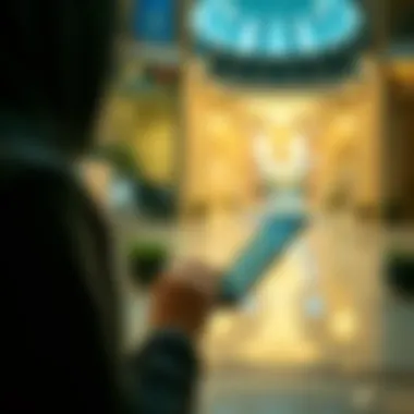 A resident using the UAE Identity Card for accessing government services