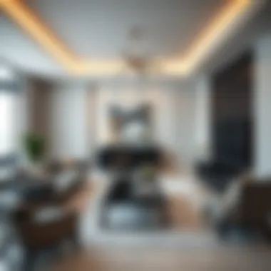 Stylish Living Room at Westwood Grande Interior design of a living room in Westwood Grande, highlighting modern aesthetics
